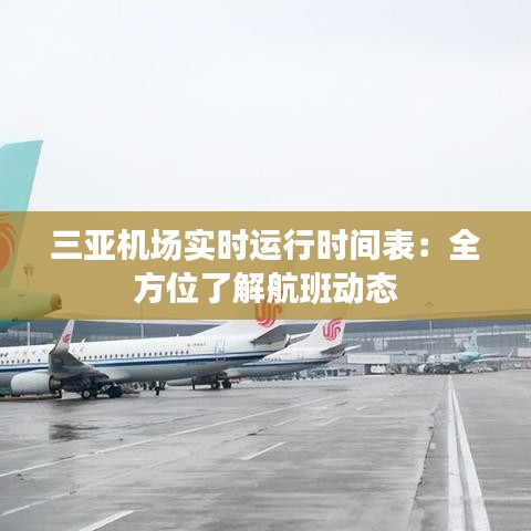 三亚机场实时运行时间表：全方位了解航班动态