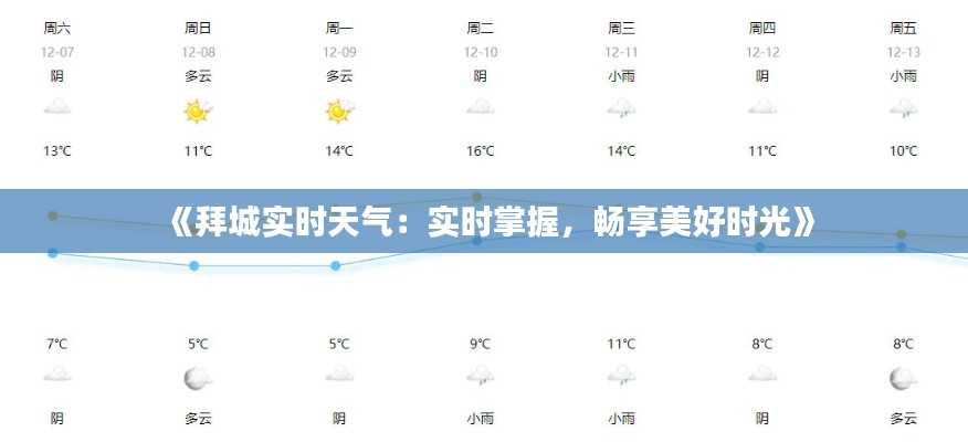 《拜城实时天气：实时掌握，畅享美好时光》