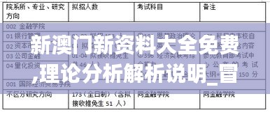 新澳门新资料大全免费,理论分析解析说明_冒险款2.493