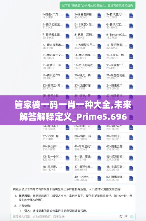 管家婆一码一肖一种大全,未来解答解释定义_Prime5.696