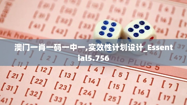 澳门一肖一码一中一,实效性计划设计_Essential5.756