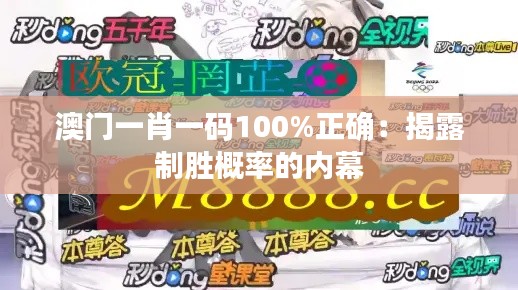 澳门一肖一码100%正确：揭露制胜概率的内幕