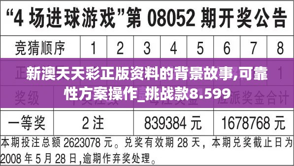 新澳天天彩正版资料的背景故事,可靠性方案操作_挑战款8.599