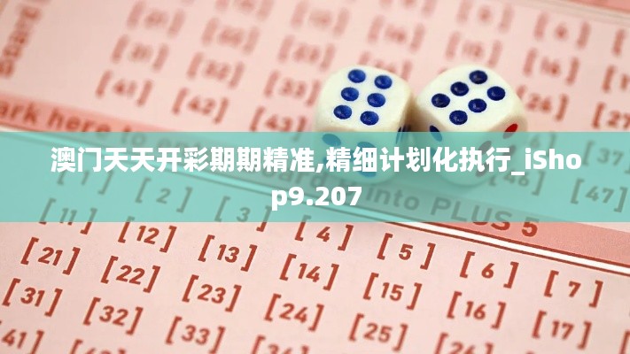 澳门天天开彩期期精准,精细计划化执行_iShop9.207
