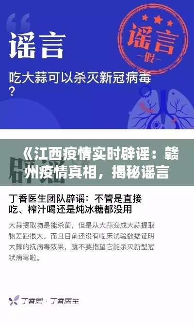 《江西疫情实时辟谣：赣州疫情真相，揭秘谣言背后的真相》