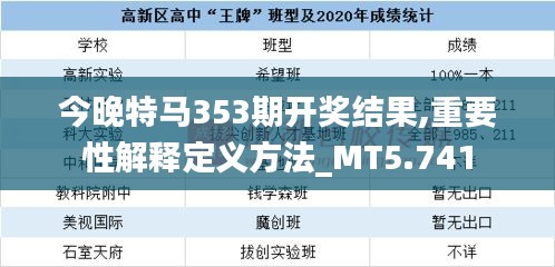 今晚特马353期开奖结果,重要性解释定义方法_MT5.741