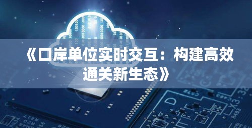 《口岸单位实时交互：构建高效通关新生态》