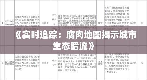 《实时追踪：腐肉地图揭示城市生态暗流》