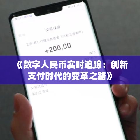 《数字人民币实时追踪：创新支付时代的变革之路》