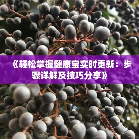 《轻松掌握健康宝实时更新：步骤详解及技巧分享》