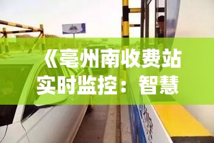 《亳州南收费站实时监控：智慧交通守护者》