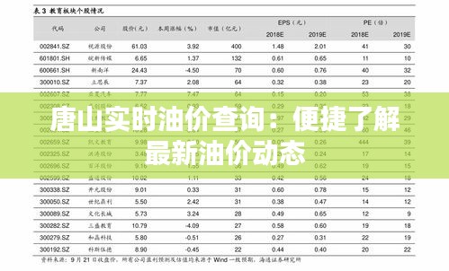唐山实时油价查询：便捷了解最新油价动态