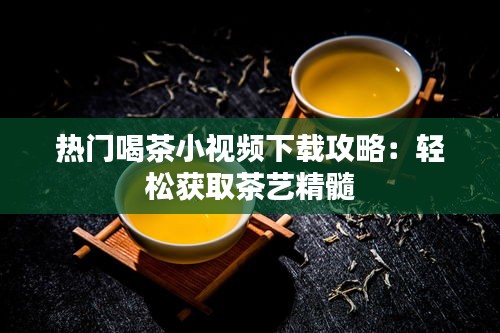 热门喝茶小视频下载攻略：轻松获取茶艺精髓