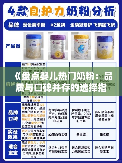 《盘点婴儿热门奶粉：品质与口碑并存的选择指南》