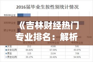 《吉林财经热门专业排名：解析热门专业优势与发展前景》