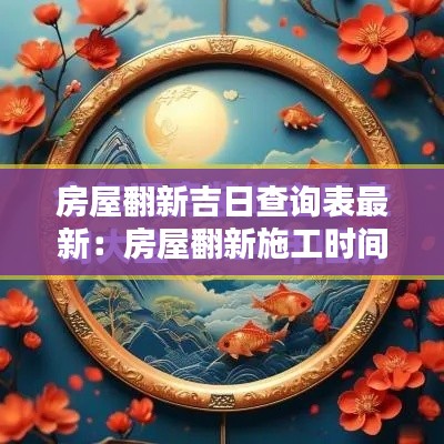 房屋翻新吉日查询表最新：房屋翻新施工时间 