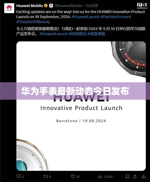 华为手表最新动态今日发布