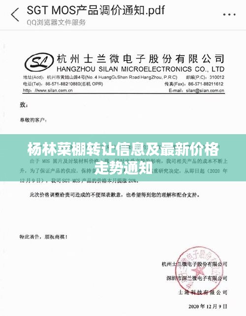 杨林菜棚转让信息及最新价格走势通知