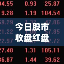 今日股市收盘红盘报收，市场走势深度分析与展望