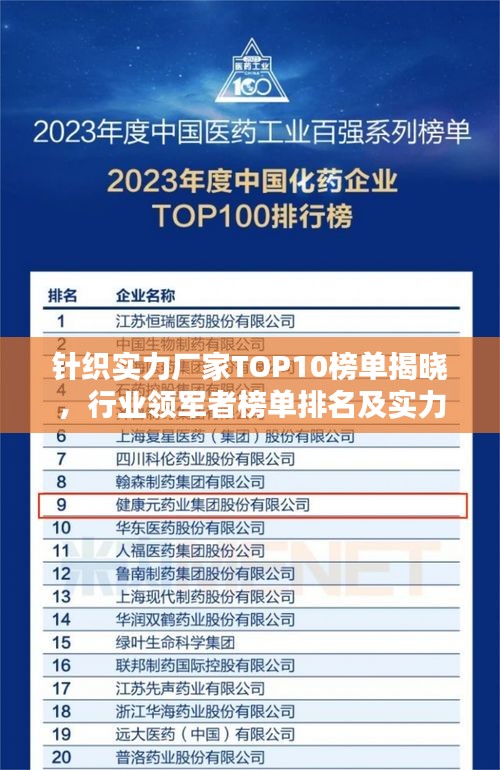 针织实力厂家TOP10榜单揭晓，行业领军者榜单排名及实力解析