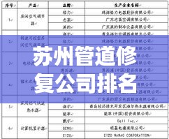 苏州管道修复公司排名揭晓，专业高效服务榜单！