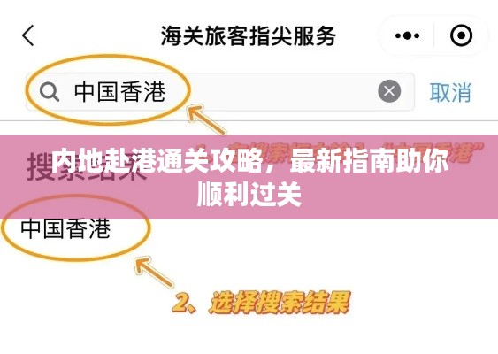 内地赴港通关攻略，最新指南助你顺利过关
