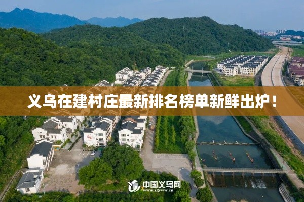 义乌在建村庄最新排名榜单新鲜出炉！