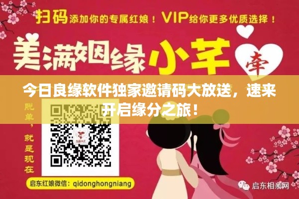 今日良缘软件独家邀请码大放送，速来开启缘分之旅！