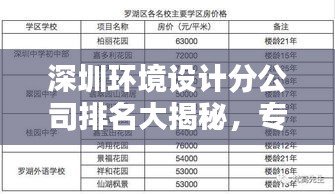 深圳环境设计分公司排名大揭秘，专业实力与创意并存的顶级公司榜单！