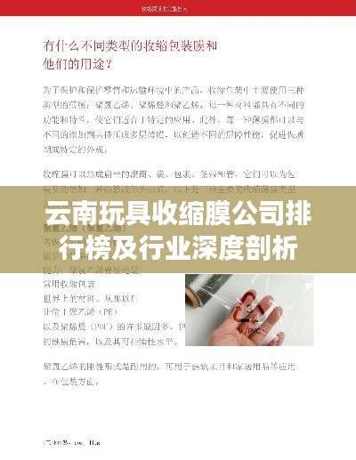 云南玩具收缩膜公司排行榜及行业深度剖析