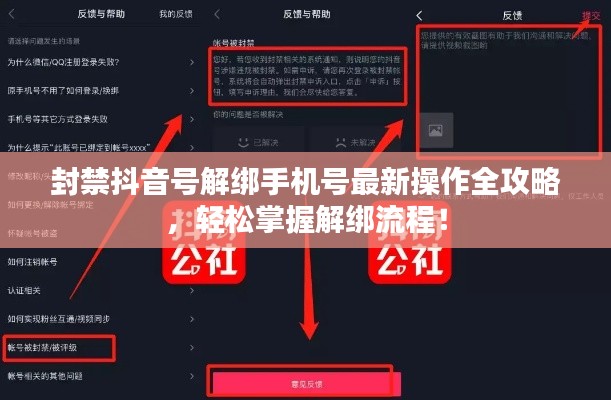 封禁抖音号解绑手机号最新操作全攻略，轻松掌握解绑流程！