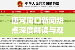 唐河周口新闻热点深度解读与观察