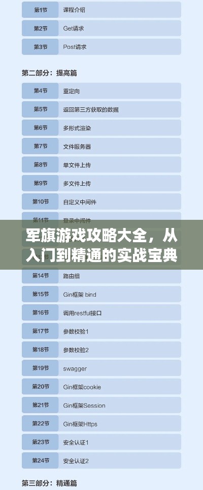 军旗游戏攻略大全，从入门到精通的实战宝典