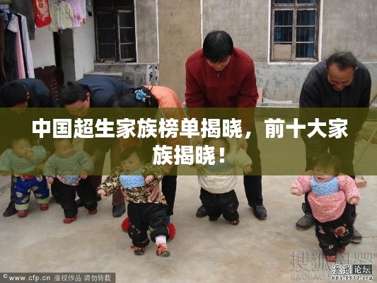 中国超生家族榜单揭晓，前十大家族揭晓！