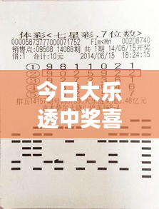 今日大乐透中奖喜讯，幸运之星再次闪耀，最新中奖详情揭秘！